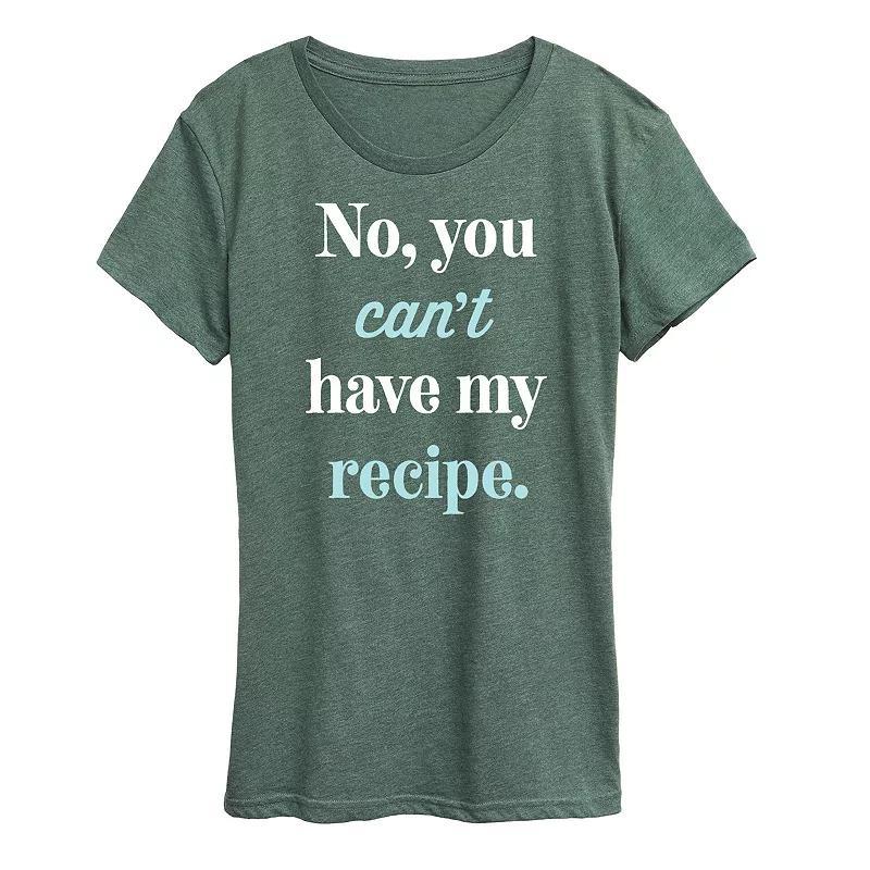 Womens No Cant Have Recipe Graphic Tee Heather Grey Product Image