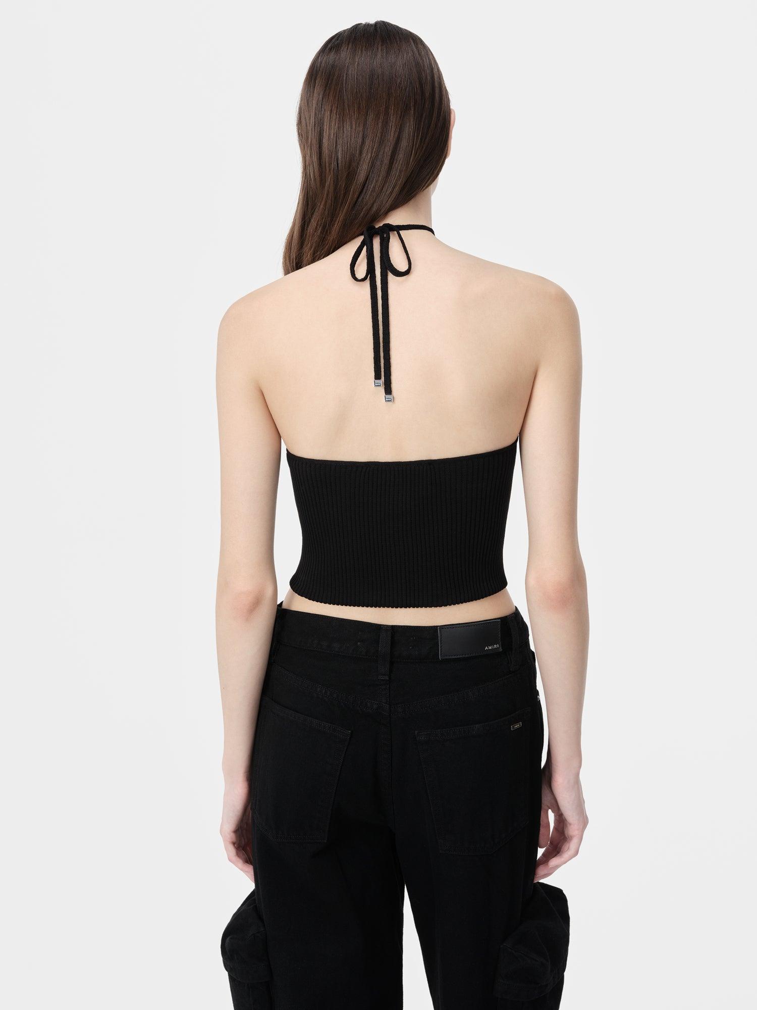 WOMEN - WOMEN'S AMIRI STACKED HALTER TOP - Black Female Product Image