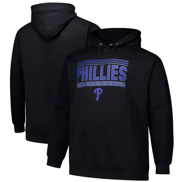 Mens Philadelphia Phillies Stack Fleece Pullover Hoodie Product Image