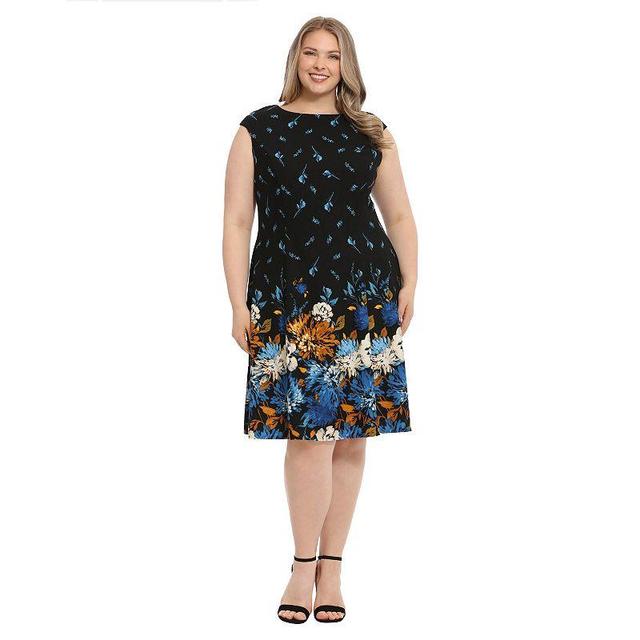 Plus Size London Times Fit & Flare Dress, Womens Product Image