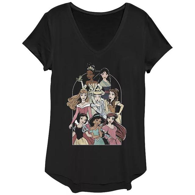 Womens Disney Princess Group Window Graphic Tee, Girls Product Image