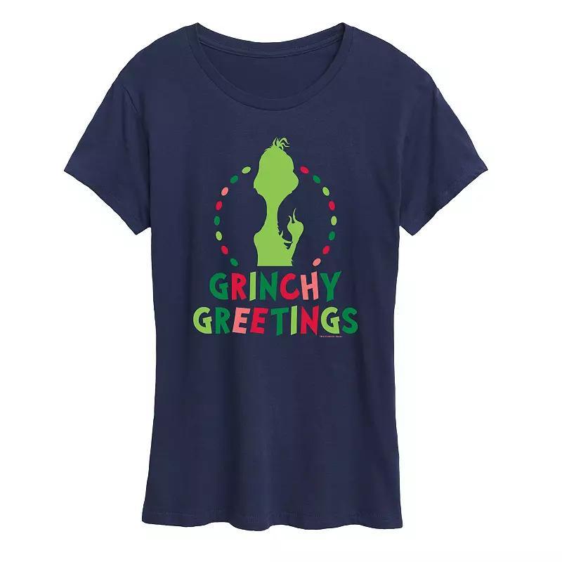 Womens Dr. Seuss The Grinch Grinchy Greetings Graphic Tee, Girls Product Image