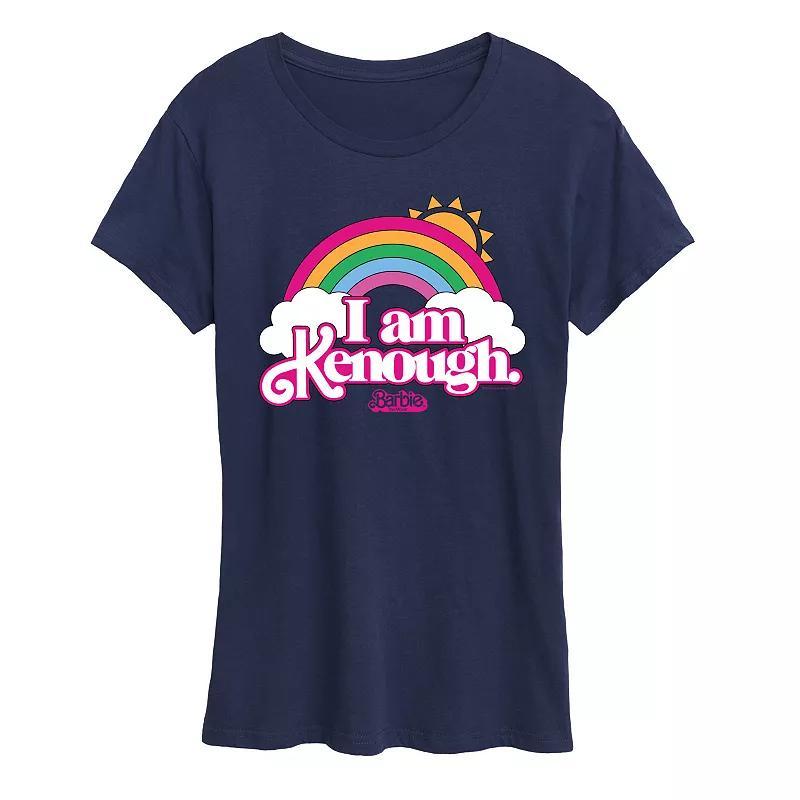 Womens Barbie The Movie Kenough Rainbow Graphic Tee, Girls Heather Grey Product Image