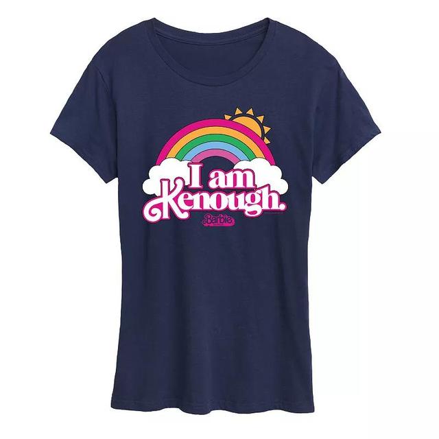 Womens Barbie The Movie Kenough Rainbow Graphic Tee, Girls Heather Grey Product Image