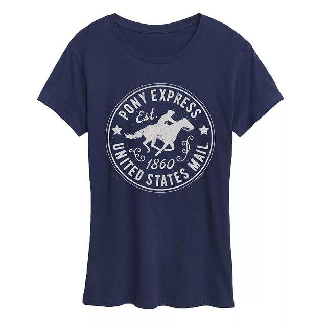 Womens USPS Pony Express Badge Graphic Tee Product Image