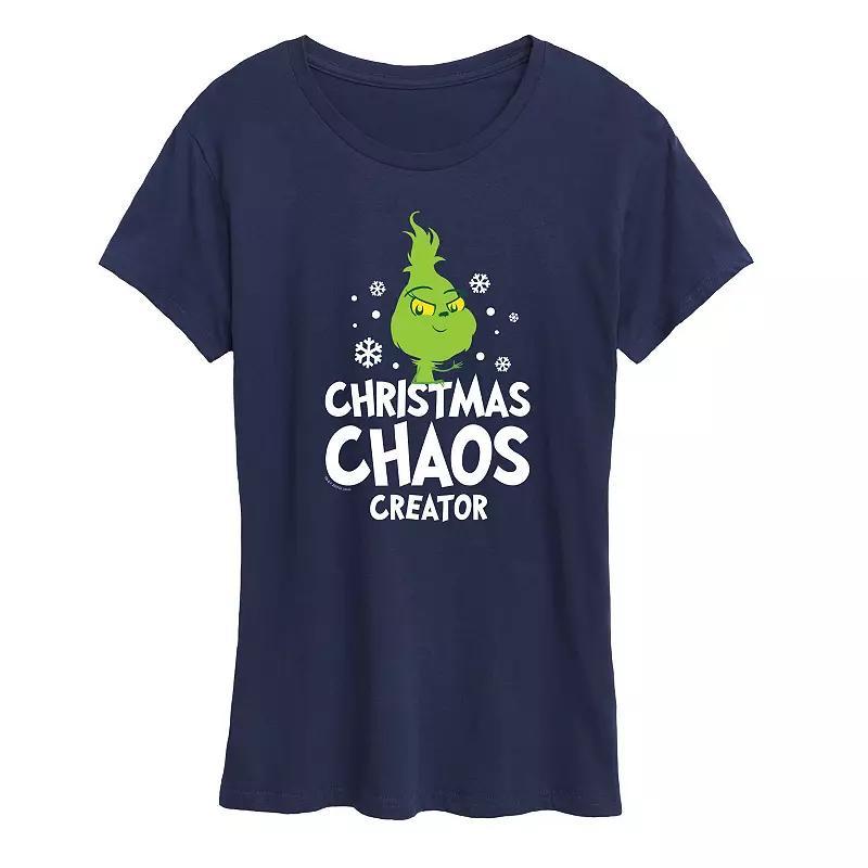 Womens Dr. Seuss Little Grinch Chaos Creator Graphic Tee, Girls Blue Product Image