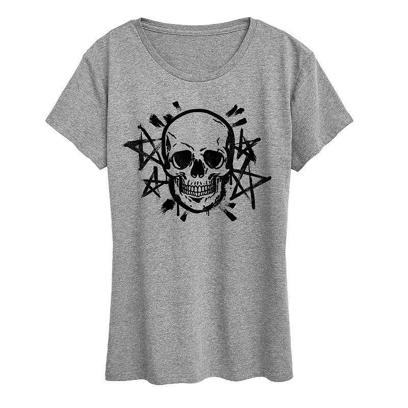 Womens Skull And Stars Graphic Tee Product Image