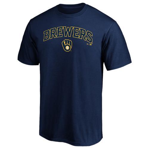 Fanatics Mens Fanatics Brewers Logo Lockup T-Shirt - Mens Product Image