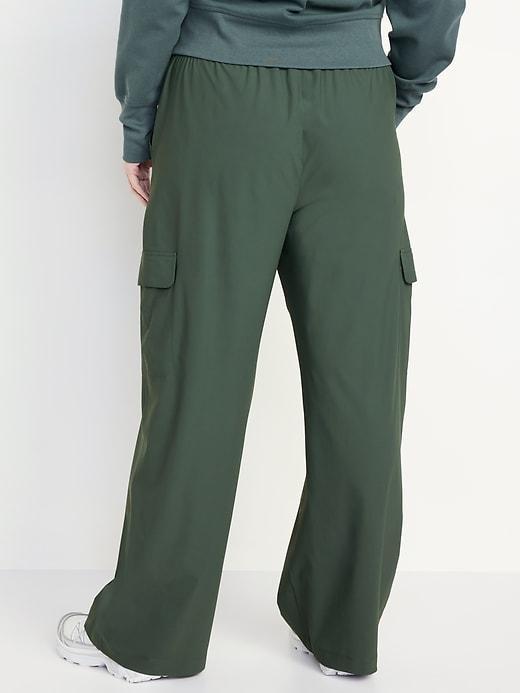 High-Waisted SleekTech Wide-Leg Cargo Pants Product Image