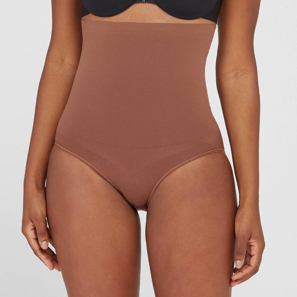 ASSETS by SPANX Womens Remarkable Results High-Waist Control Briefs - Chestnut Brown 1X Product Image