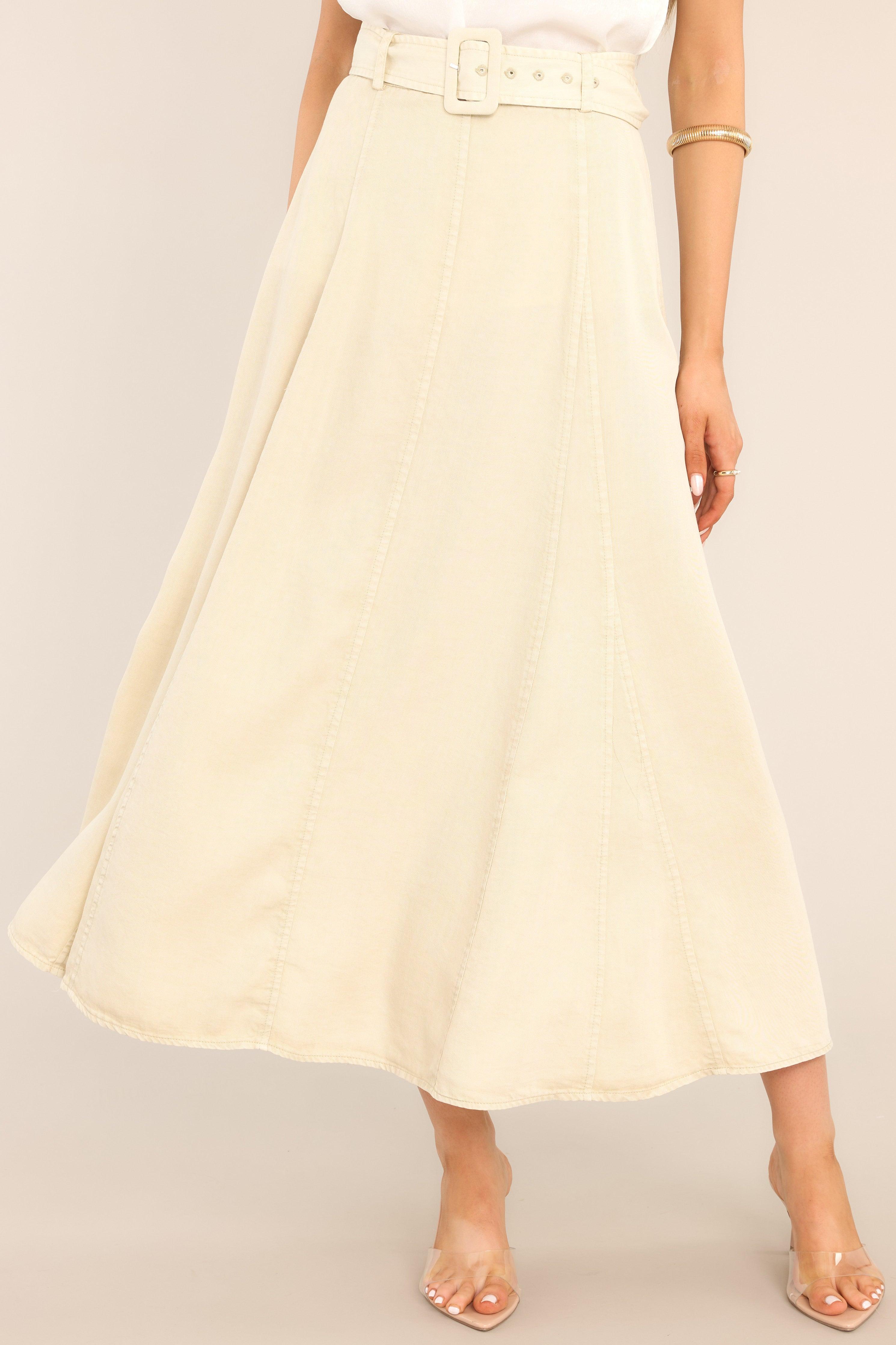 Stay True Beige Maxi Skirt Product Image