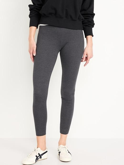 Mid-Rise Jersey Crop Legging Product Image