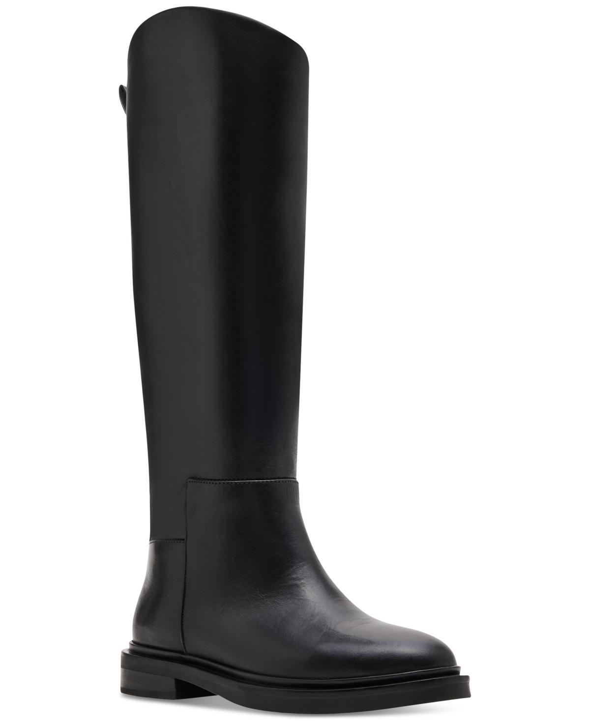 STEVE MADDEN Women's Gaige Tall Riding Boots In Black Leather Product Image