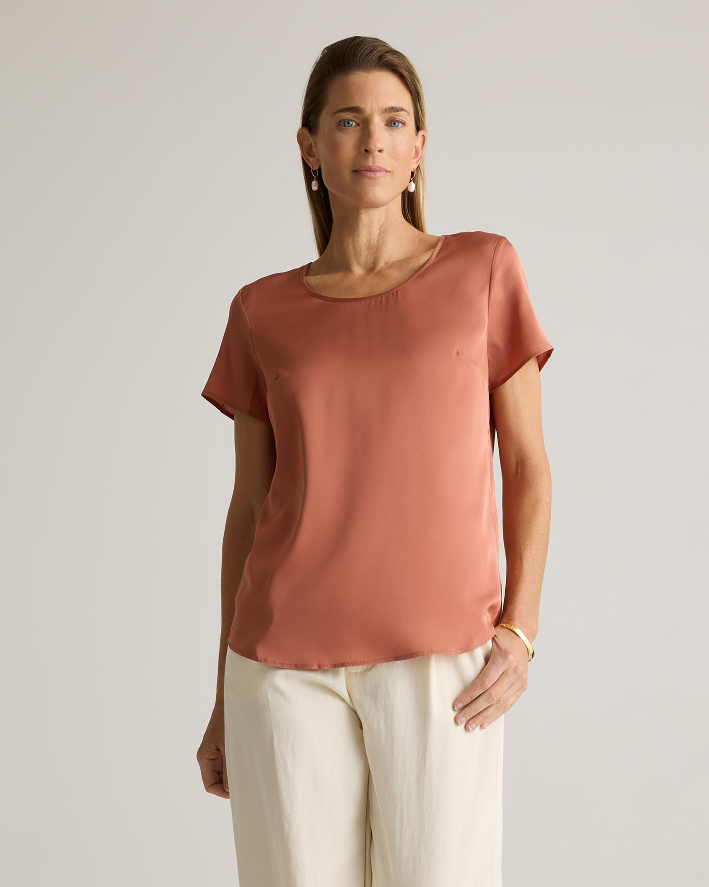 Washable Stretch Silk Tee product image