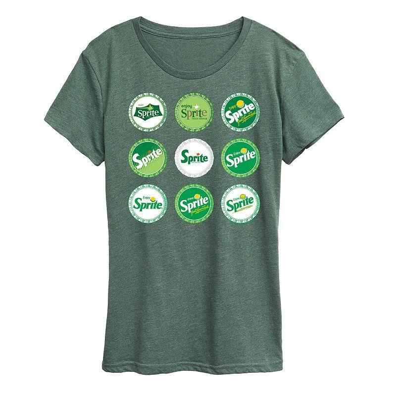 Womens Sprite Bottle Cap Evolution Graphic Tee Grey Gray Product Image