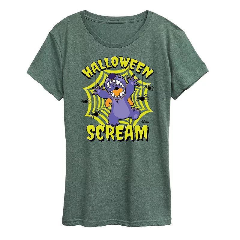 Disneys Lilo & Stitch Womens Halloween Scream Graphic Tee Product Image