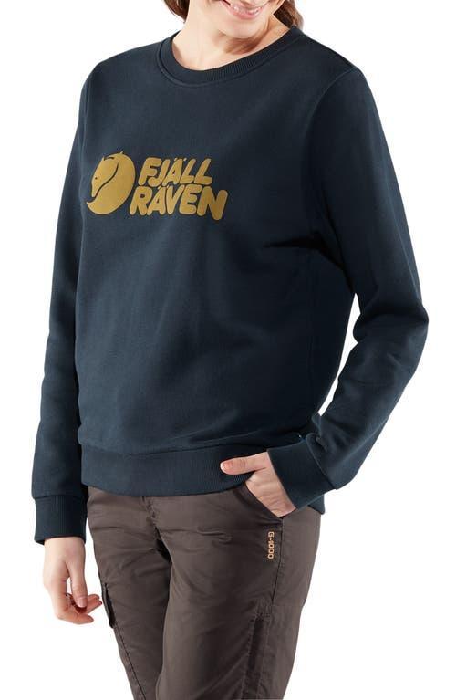 Fjallraven Fjallraven Logo Sweater (Dark ) Women's Clothing Product Image