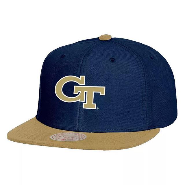 Mens Mitchell & Ness Navy/Gold Georgia Tech Yellow Jackets 2-Tone 2.0 Snapback Hat, Nc2 Blue Product Image