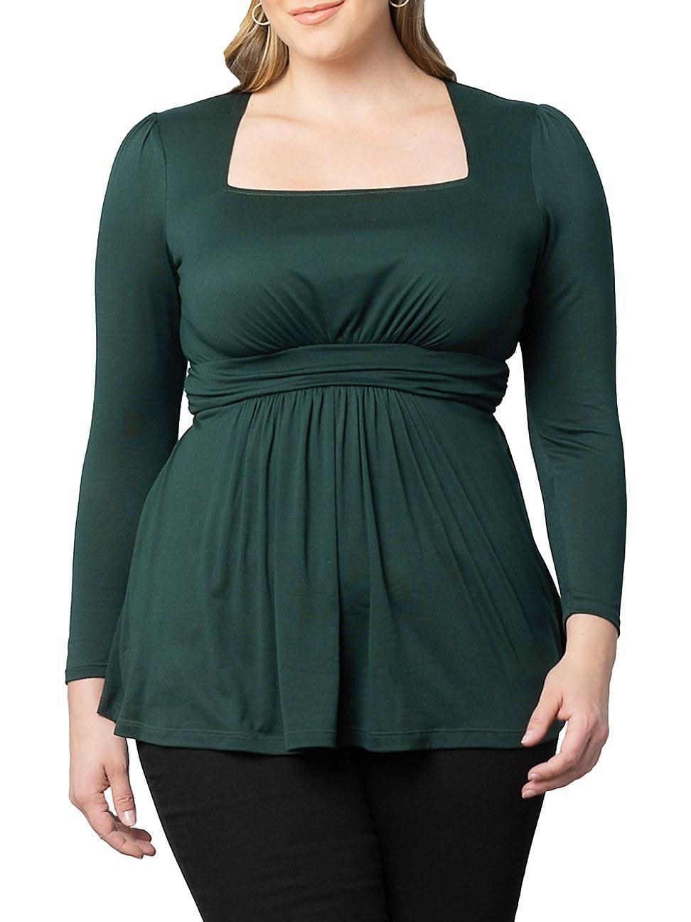 Kiyonna Delilah Pleated Peplum Top Product Image