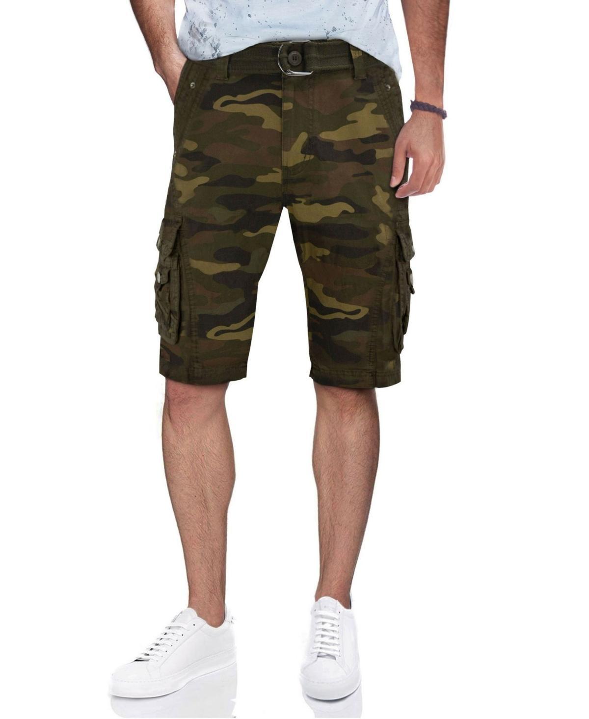 X-Ray Mens Belted Snap Detail Cargo Shorts Product Image