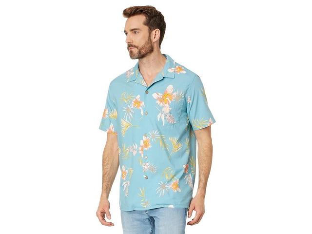 Quiksilver Tropical Floral Short Sleeve Woven (Reef Waters Tropical Floral) Men's Clothing Product Image