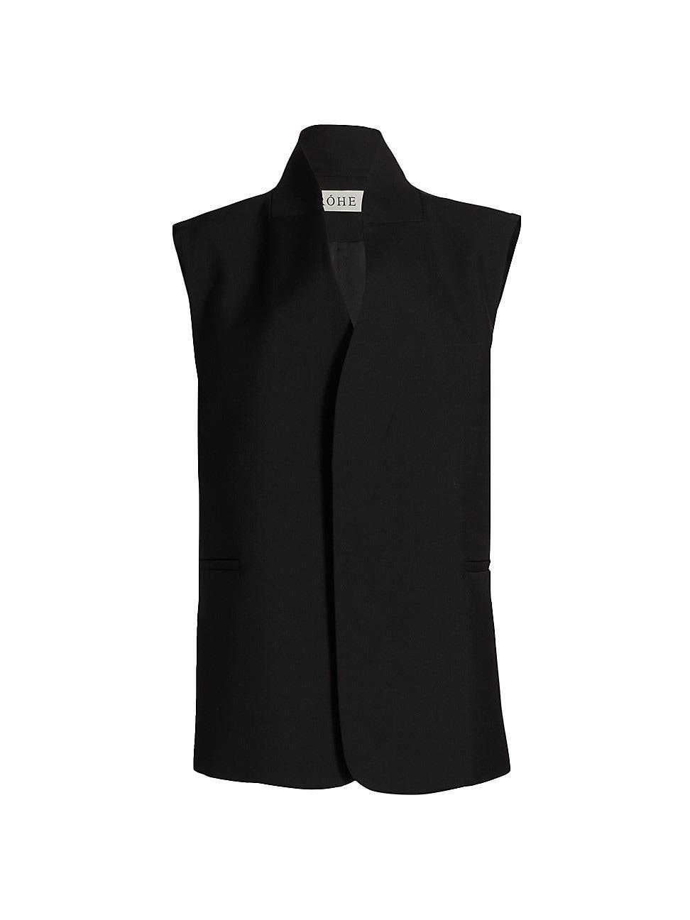 Womens Sleeveless Wool-Blend Jacket Product Image