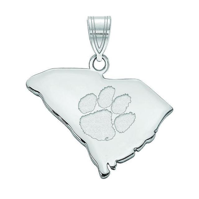 LogoArt Sterling Silver Clemson State Pendant, Womens Product Image