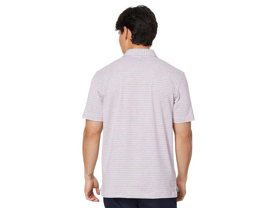 Vineyard Vines Tri-Color Bradley Sankaty Polo (White/Blue Bay/Race Red) Men's Short Sleeve Knit Product Image