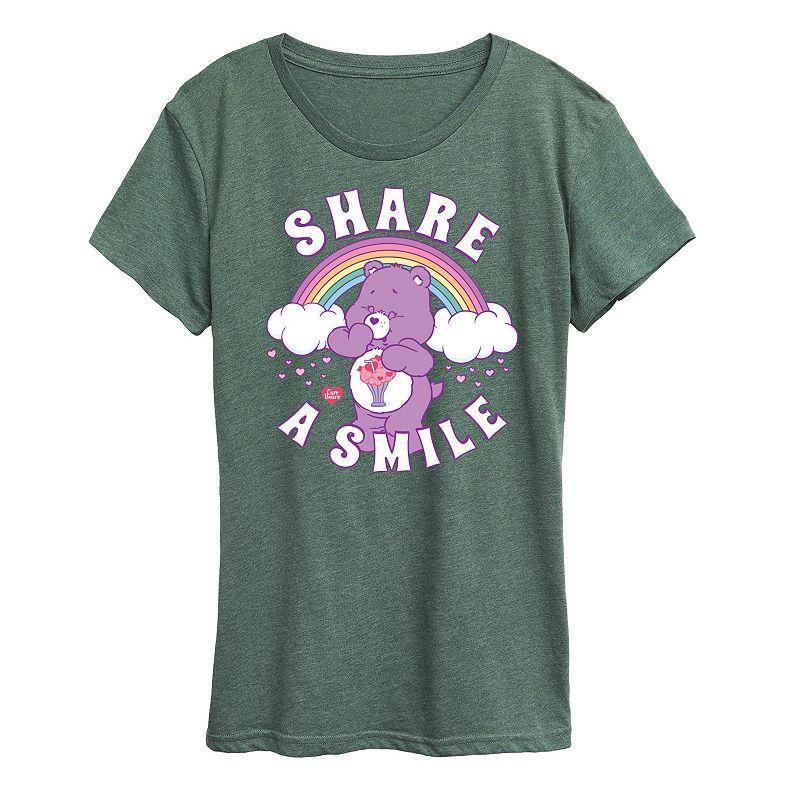 Womens Care Bears Share A Smile Graphic Tee, Girls Product Image