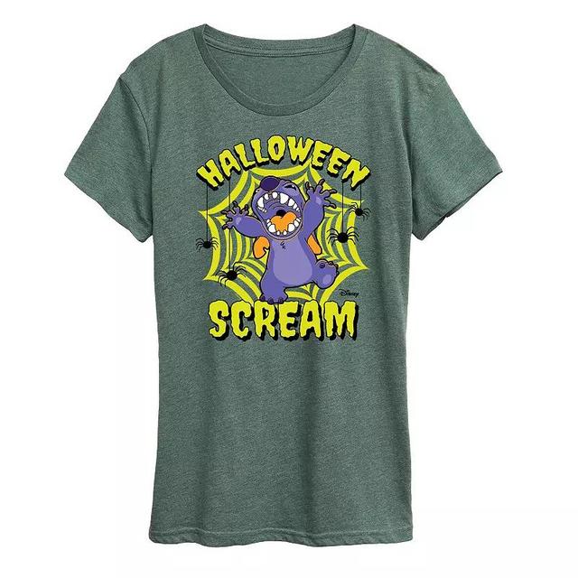 Disneys Lilo & Stitch Womens Halloween Scream Graphic Tee Product Image