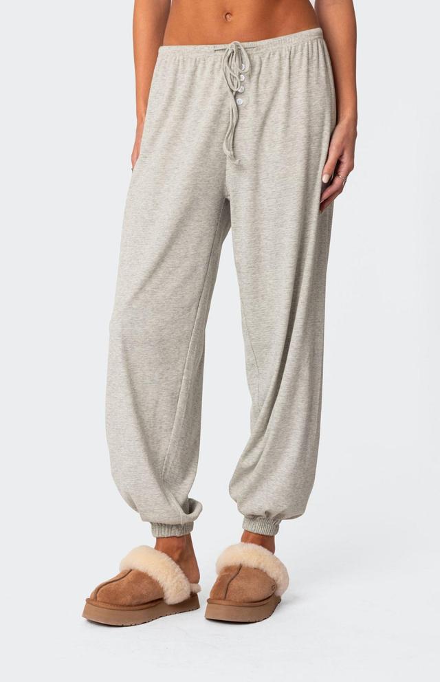 Edikted Women's Rosanna Waffle Pajama Sweatpants Product Image