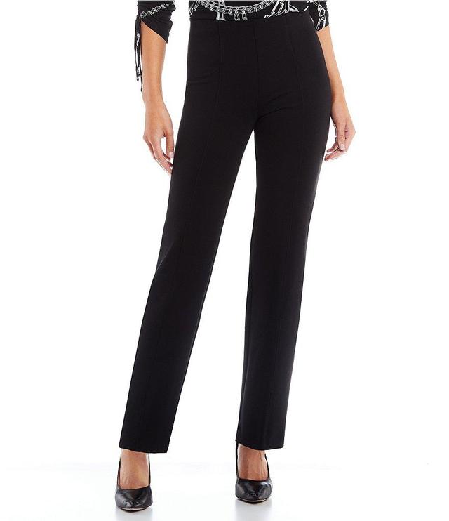 Slim Factor by Investments Ponte Knit No Waist Slim Straight Pants Product Image