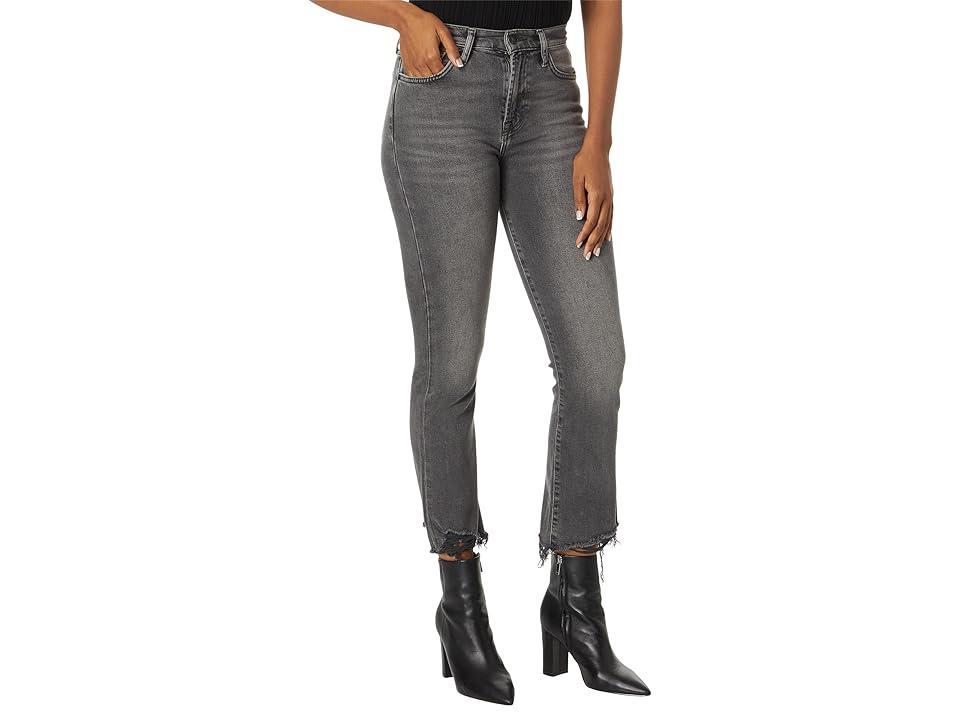 7 For All Mankind High Waist Chew Hem Slim Kick Flare Jeans Product Image