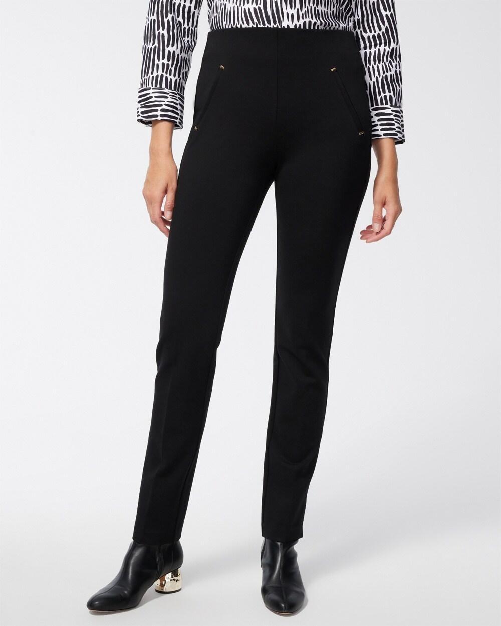 Chico's Juliet Ponte Trim Detail Pants Product Image