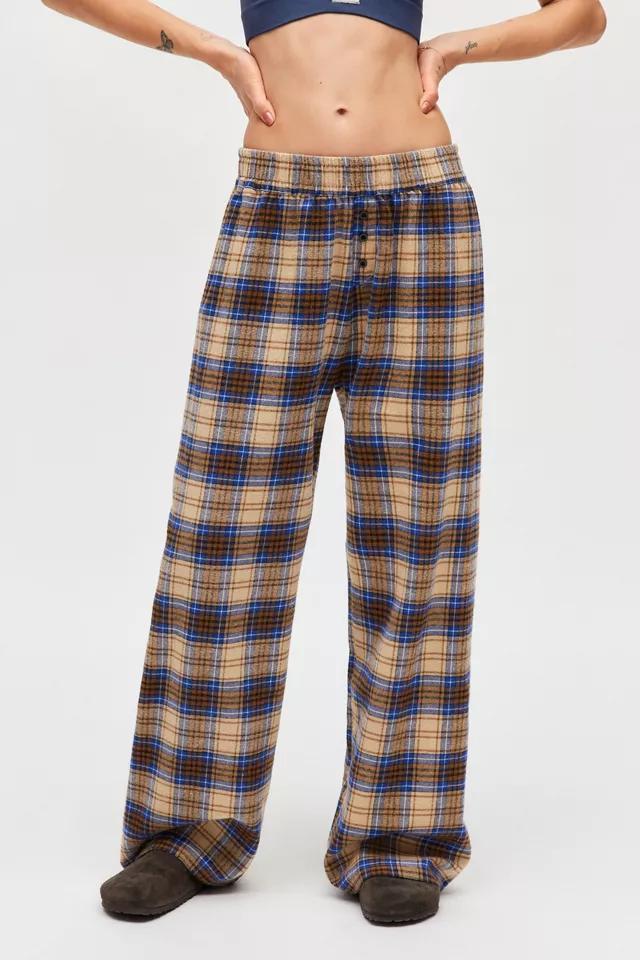 Out From Under Checked Brushed Flannel Straight Lounge Pant Product Image