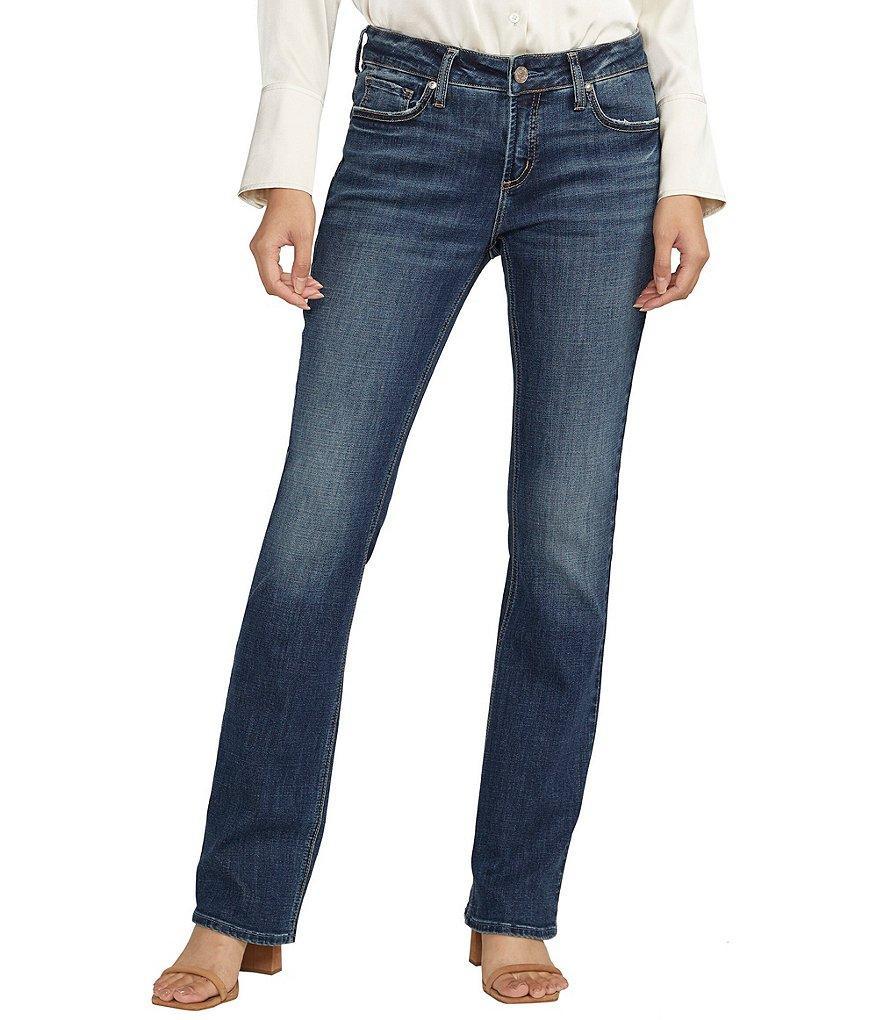 Silver Jeans Co. Elyse Mid Rise Slim-Fit Luxe Stretch Bootcut Jeans Product Image