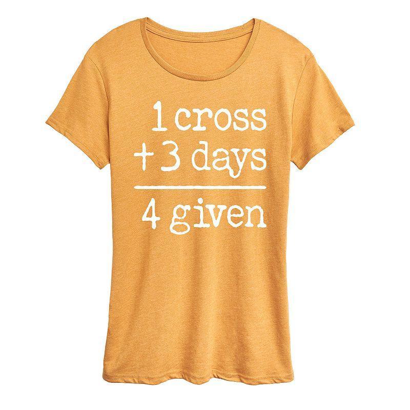 Womens One Cross Three Days Graphic Tee Grey Green Product Image