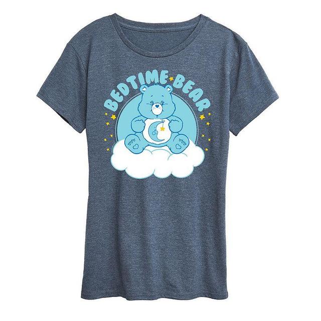 Womens Care Bears Bedtime Bear Graphic Tee, Girls Grey Blue Product Image