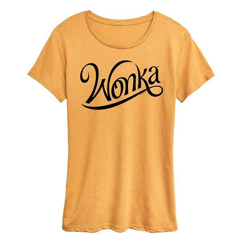 Womens Wonka Logo Graphic Tee Grey Gray Product Image