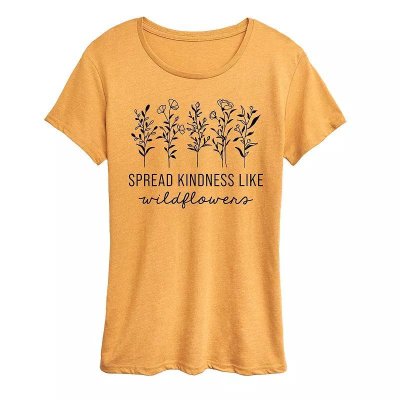 Womens Spread Kindness Like Wildflowers Graphic Tee Product Image