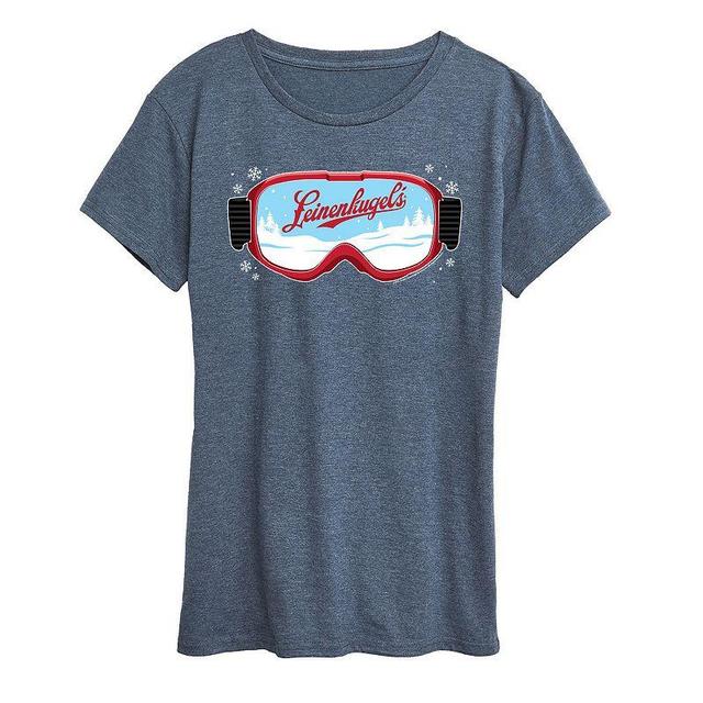 Womens Leinenkugels Snowdrift Goggles Graphic Tee Grey Gray Product Image