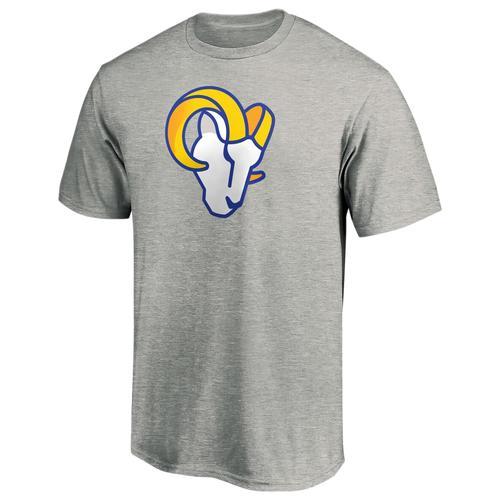 Fanatics Mens Los Angeles Rams Fanatics Rams Primary Logo T-Shirt - Mens Heather Grey Product Image