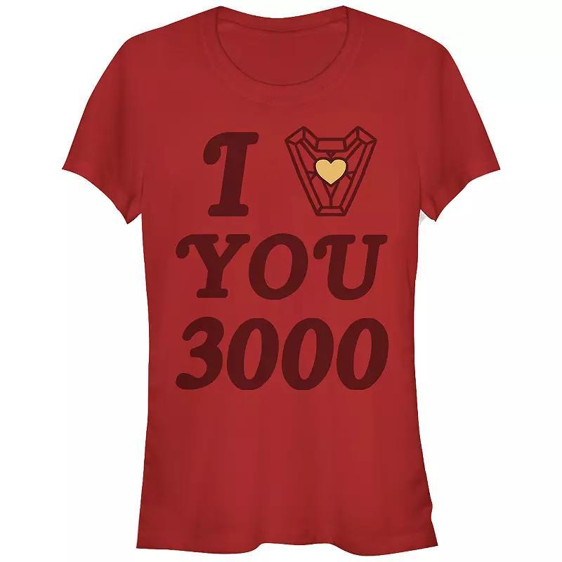 Marvels Iron Man I Love You 3000 Juniors Graphic Tee, Girls Product Image