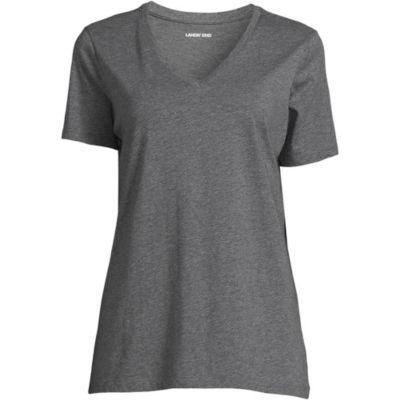 Lands End Womens Relaxed Supima Cotton Short Sleeve V-Neck T-Shirt product image