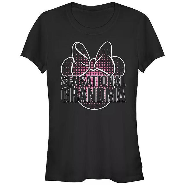 Disneys Minnie Mouse Sensational Grandma Juniors Graphic Tee, Womens Product Image