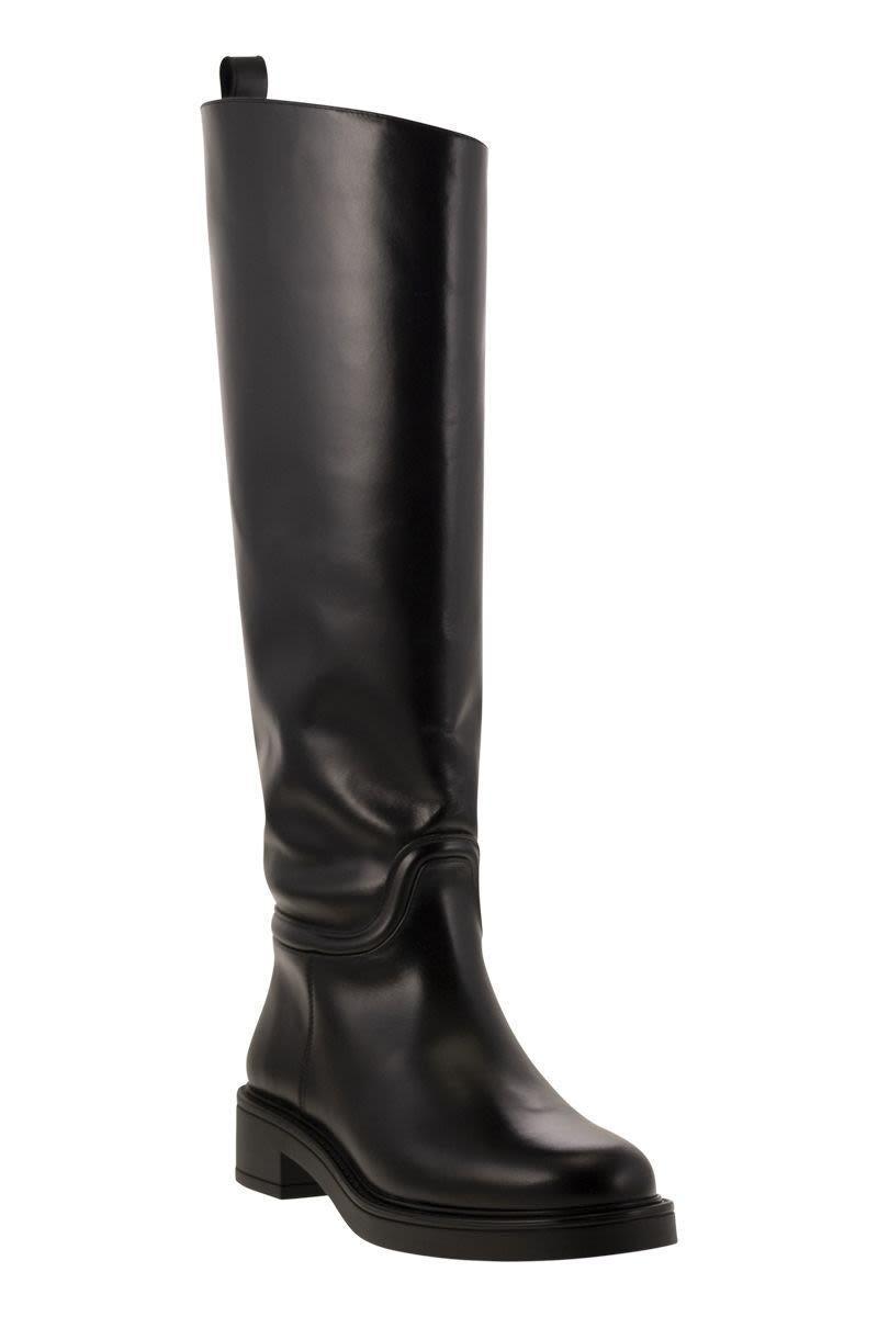 Celia Riding Boot Knee-high In Black Product Image