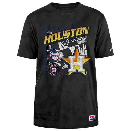 New Era Mens Astros Fitted Short Sleeve T-Shirt - Black/Black Product Image