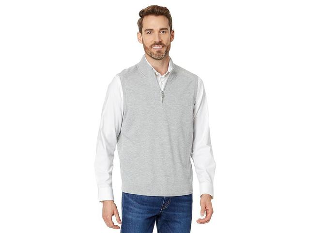 Tommy Bahama Coolside Half Zip Golf Vest (Argent) Men's Sweater Product Image