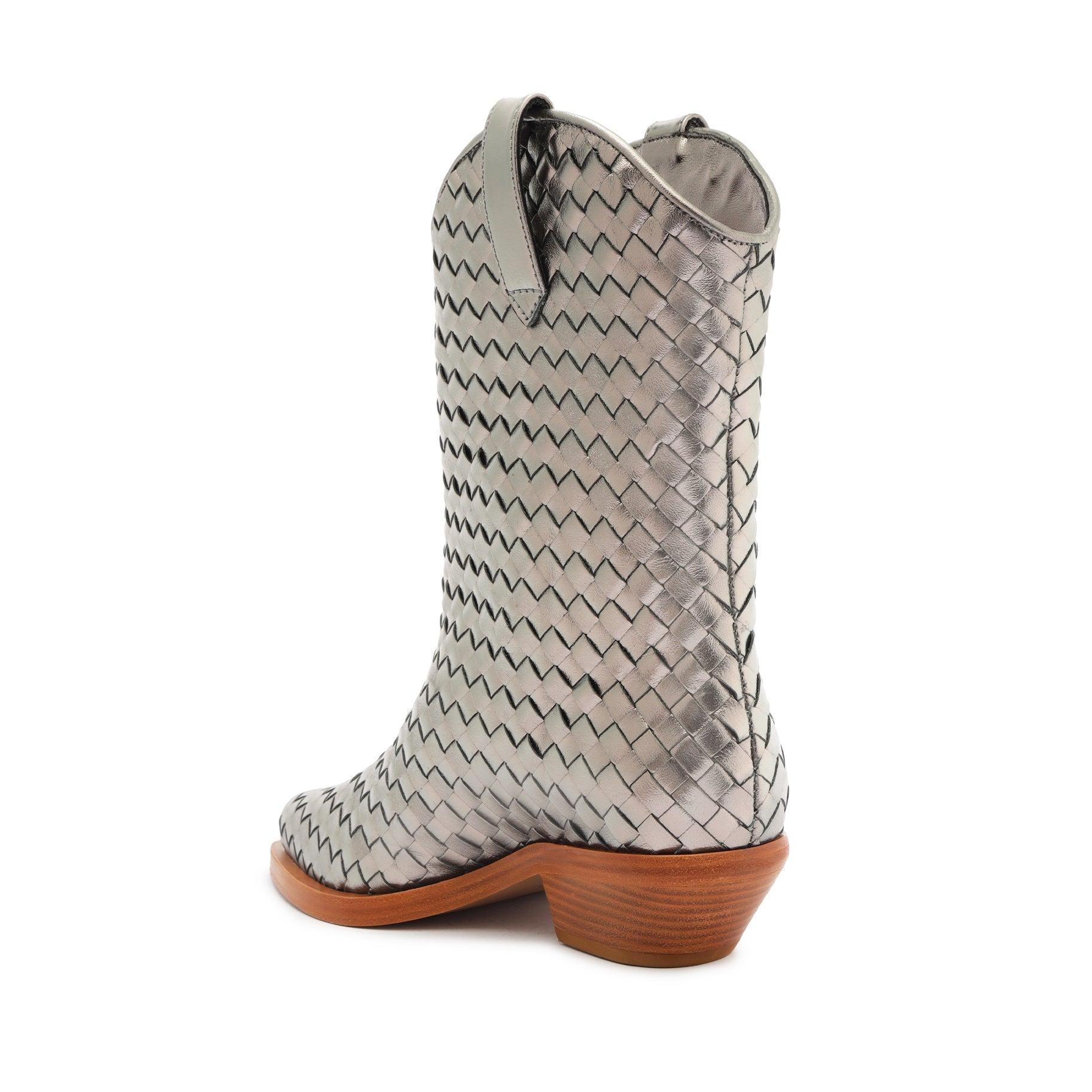 Cicera Woven Metallic Leather Bootie Product Image