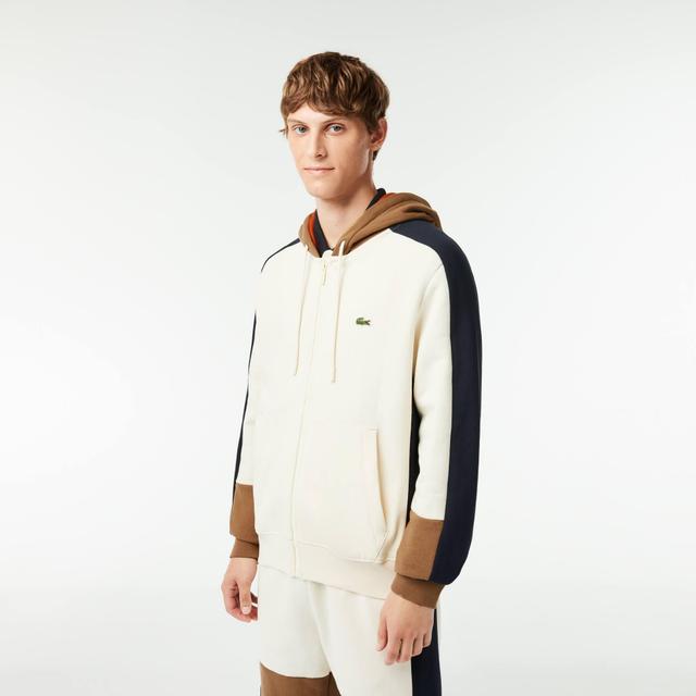 Zip-Up Colour-Block Hoodie Product Image